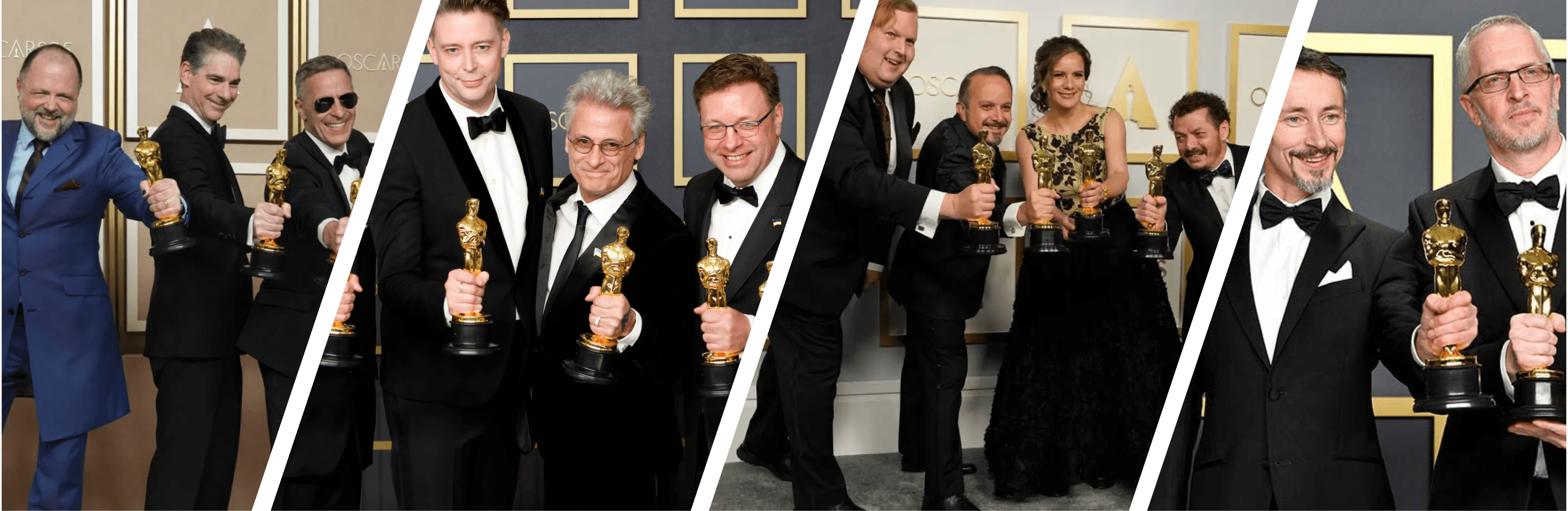 Photo depicts Oscar® winners from 2019-2023. TASR/AP; Kathy Hutchins/Vecteezy; AP; Amy Sussman/Getty Images